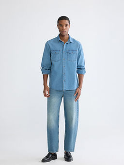 Regular Fit Erkek Jean G?mlek