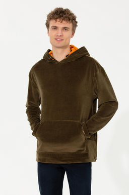 U. S. Polo Assn Мужская комфортная толстовка с капюшоном кокосового цвета