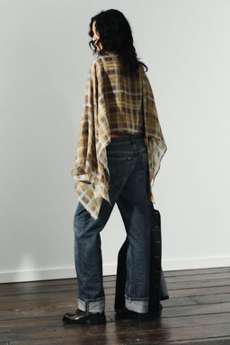 MID-WAIST FOLDED STRAIGHT JEANS - Zara фото 4