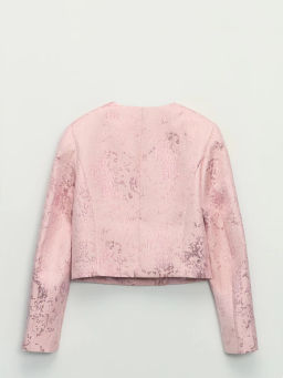 Укороченный жакет из жаккарда ZR2604032501-96 / Zarina