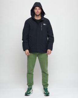 Куртка спортивная мужская большого размера темно-синего цвета 88676TS - Wonderrman фото 5