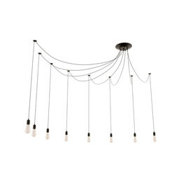 Светильник BayerLux «Паук», чёрный, 8×40W, E27, 80×80×90 см