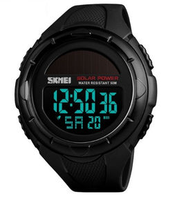 Мужские наручные часы Skmei 1405black Солнечная батарея