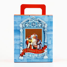 Коробка подарочная новогодняя складная с 3D эффектом С новым годом, 18?15?7.5 см