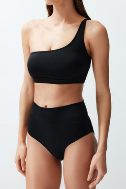 TRENDYOLMILLA Saks Tek Omuz Yuksek Bel Regular Bikini Tak?m? TBESS24BT00126 фото 24