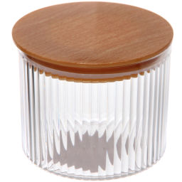 Банка для продуктов пластиковая "BAMBOO" 400мл круглая