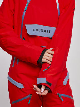 Горнолыжный комбинезон женский зимний красного цвета 2323Kr - Chunmai фото 14