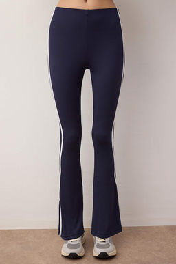 Siyah Dalg?c/Scuba Kumas Serit Detayl? Ispanyol Paca Yoga Orme Spor Tayt THMAW26TY00014 - Trendyolmilla фото 14