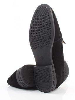 03-DEB17-2 BLACK Лоферы женские (натуральная замша)