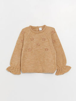 Bisiklet Yaka Uzun Kollu K?z Bebek Triko Kazak