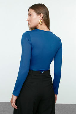 Saks Fitted/Vucuda Oturan Cut Out detayl? V Yaka C?tc?tl? Esnek Orme Body TWOAW25BD00020 - Trendyolmilla фото 5