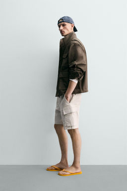 BERMUDA CARGO RELAXED FIT LAVADO / Hielo - Zara фото 4