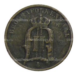 Монета 2 эре 1904 года Швеция