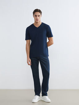 V Yaka K?sa Kollu Penye Erkek Ti??rt