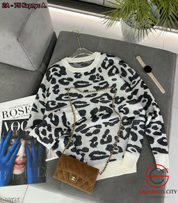 Пуловер женский с принтом - Bruno фото 3