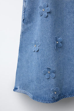 FLORAL DENIM DRESS - Zara фото 3