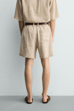 BERMUDA RELAXED FIT LINO - VISCOSA / Arena