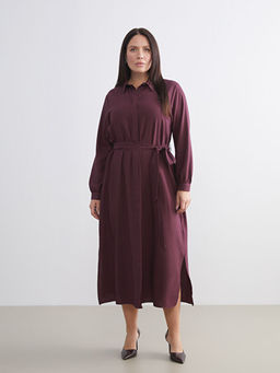 Ku?akl? ?izgili G?mlek Elbise