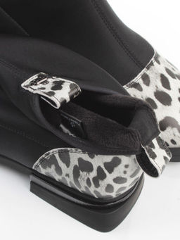 01-B44B-81H WHITE/LEOPARD Ботинки демисезонные женские (натуральная кожа, текстиль, байка) - Фабричный китай фото 17