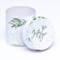 Набор круглых коробок 5 в 1 «Простая нежность», 19.5 × 19.5 - 14×14 см