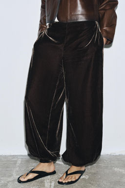VELVET TROUSERS ZW COLLECTION - Zara фото 5