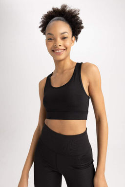 Спортивный бюстгальтер DeFactoFit с воротником-халтером  фото 6