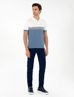 Mavi Slim Fit Polo Yaka Keten Kar___ml_ Triko T-shirt