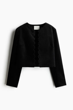 Chaqueta festoneada de terciopelo