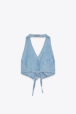 TRF DENIM WAISTCOAT TOP - Zara фото 7
