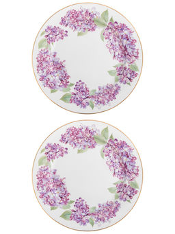Набор тарелок десертных 2 пр. 19*19*2 см "Сирень" фарфор NEW BONE CHINA