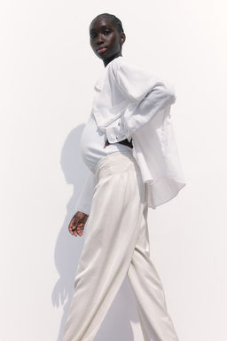 MAMA Pantalon de saten Before & After