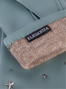 Перчатки женские ш+каш. IS01440 greengrey - Eleganzza фото 2
