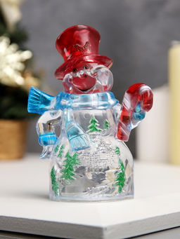 Ёлочная игрушка «Снеговик», 12 см, от батареек LR1133×3, свечение мульти (RGB)