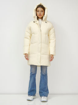 Куртка пальто зимняя синтепон светло-бежевого цвета - Mtforce фото 19