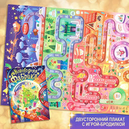 Подарок на Новый год для детей «Большой новогодний подарочный набор» БУКВА-ЛЕНД, 12 книг + 2 бонуса: письмо и пазл 54 элемента