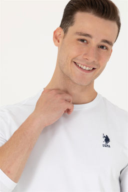 U. S. Polo Assn / Мужской белый базовый свитшот - U.s. polo assn фото 2
