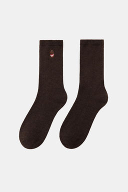 PLAIN SOCKS WITH DACHSHUND EMBROIDERY - Zara фото 7