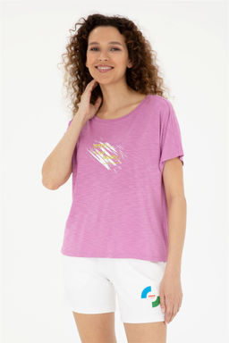 U. S. Polo Assn / Женская фиолетовая футболка