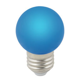 LED-G45-1W/BLUE/E27/FR/С Лампа декоративная светодиодная. Форма "шар", матовая. Цвет синий. Картон. ТМ Volpe.