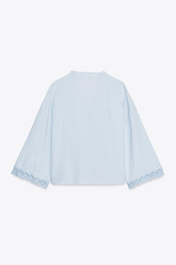 LACE SHORT SHIRT - Zara фото 12