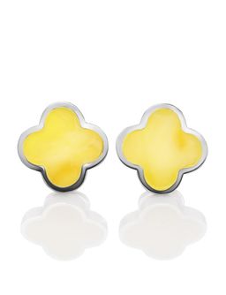 Серьги-гвоздики из медового янтаря Монако. Янтарь®