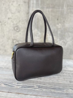 Женская кожаная сумка бочонок 1003 Кофе