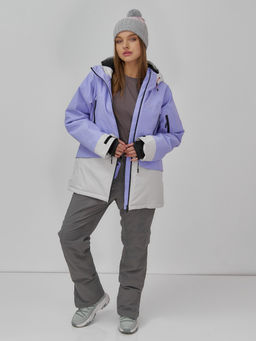 Горнолыжная куртка женская зимняя фиолетового цвета 7077F - Chunmai фото 11