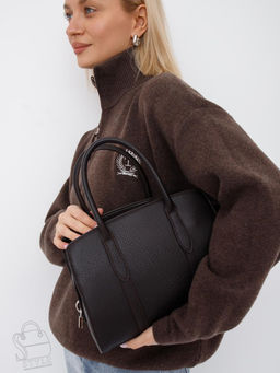 Сумка женская кожаная 8007-2S coffee Velina Fabbiano-Safenta