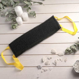 Губка для тела жёсткая «Чёрное золото», 37×12 см, МИКС