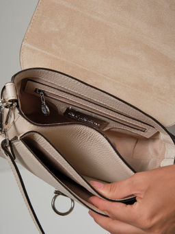 Сумка кожаная Azaro 30741 светлый крем