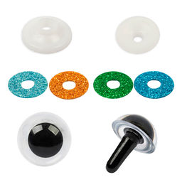 HobbyBe PGSB-11 Глаза пластиковые с блестящей вставкой d 11 мм 5 х 2 шт. синий