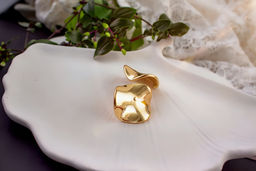 Серьги с эффектом мятого металла Круг  + Подарок