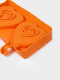 Форма для мороженого Сердечко, силикон, 19.5?14?2.5 см, 2 ячейки (8.4?9 см), МИКС
