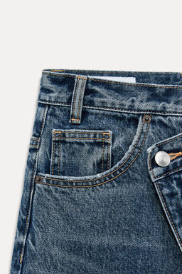 HIGH-WAIST TRF WIDE-LEG JEANS - Zara фото 10
